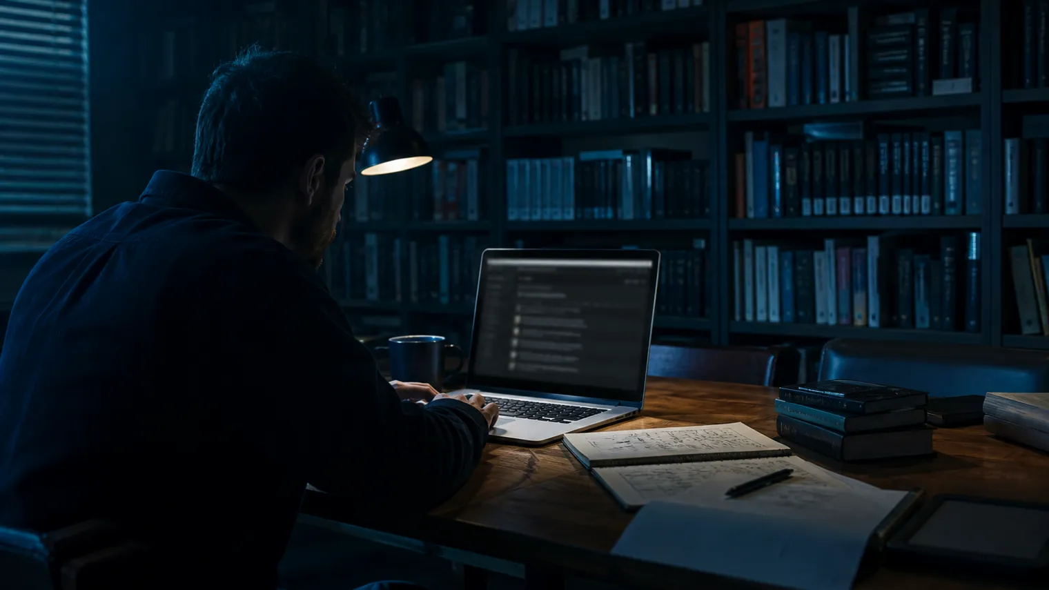 A researcher is focused on studying darknet search engines in a library setting.