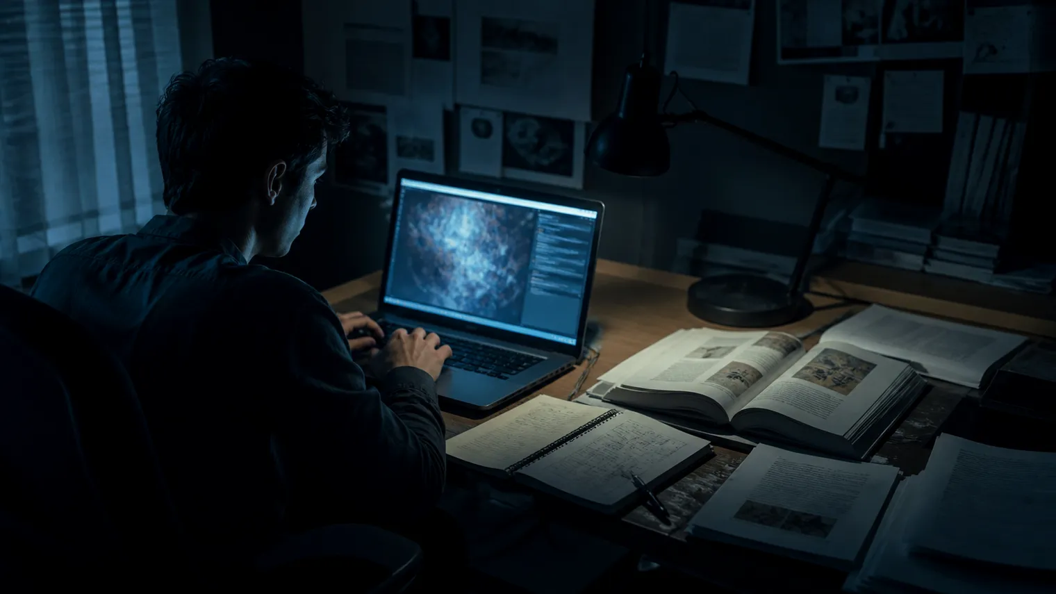 A researcher focused on finding hidden resources on the deep web.