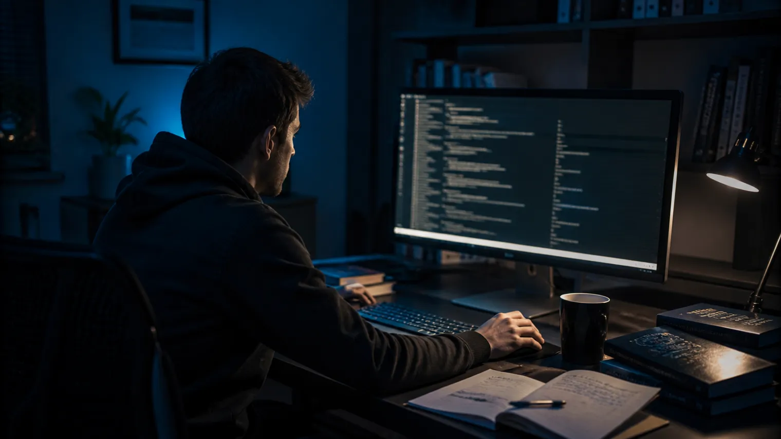 A researcher deeply engaged in analyzing .onion links on a desktop.